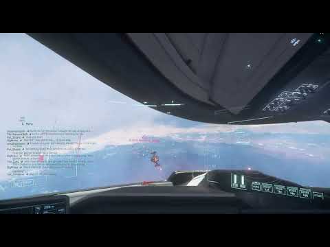 The an uncrewed gunship Redeemer mistakenly takes on a Hercules in atmospheric combat