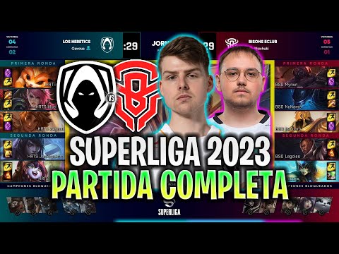 HERETICS vs BISONS PARTIDA COMPLETA SUPERLIGA 2023 ESPAÑOL LVP