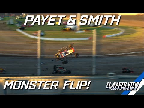 Speedcars | Payet & Smith Big Flip! - Perth Motorplex - 18th Mar 2023 | Clay-Per-View Highlights