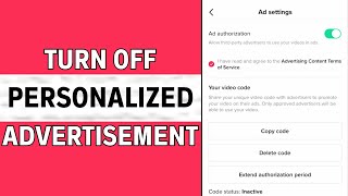 How to turn off Personalized Ads on TikTok | Disable Tiktok AD Settings