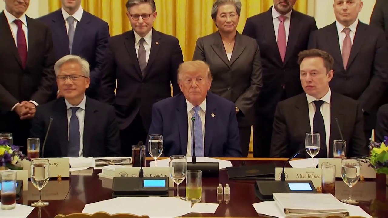 Trump touts renaming AI as 'super intelligence' during luncheon with Elon Musk, Jensen Huang