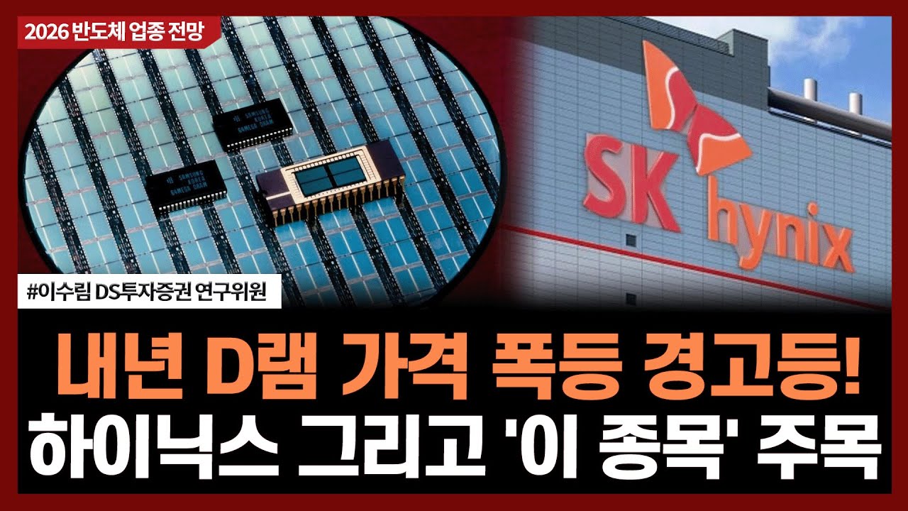 내년 D램 가격 폭등 경고등! 하이닉스 그리고 '이 종목' 주목ㅣ#삼성전자 #SK하이닉스