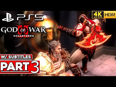 (PS5) GOD OF WAR 2 REMASTERED Walkthrough Part 3 Titan Mode NO DAMAGE [4K 60FPS HDR] - No Commentary