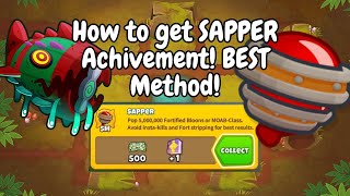 THE BEST SAPPER Achivement Guide! | Semi Afkable! BTD6