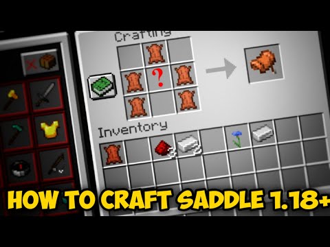 How to Craft Saddle in Minecraft 1.18 ( All Editions) Working !! No Mods