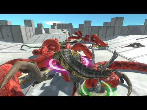 Komodo Dragon vs Anaconda vs Crocodile vs Titanoboa : Animal Revolt Battle Simulator