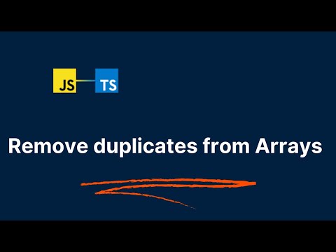 Remove duplicates in Javascript, Typescript arrays