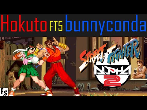 Street Fighter Alpha 2 - Hokuto [Sakura] vs bunnyconda [Guy] (Fightcade FT5)