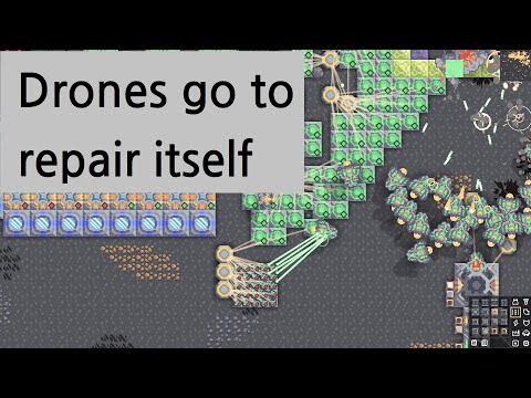 [V7] Mindustry Drone flee logic (Useful logic #2)