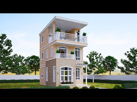 40 SQM. 3 BEDROOMS - SMALL HOUSE DESIGN  2 STOREY W/. ROOF DECK