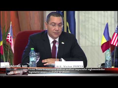 Victor Ponta la seminarul dedicat analizei impactului reglementărilor legislative asupra mediului de