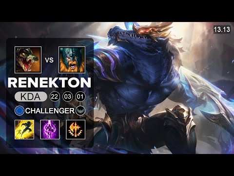 Renekton vs Olaf Top - EUW Challenger - Patch 13.13 Season 13