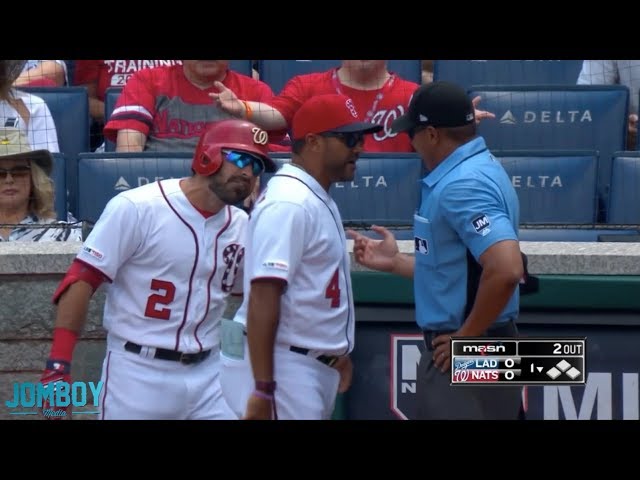 Adam Eaton and Dave Martinez get ejected in the first inning, a breakdown