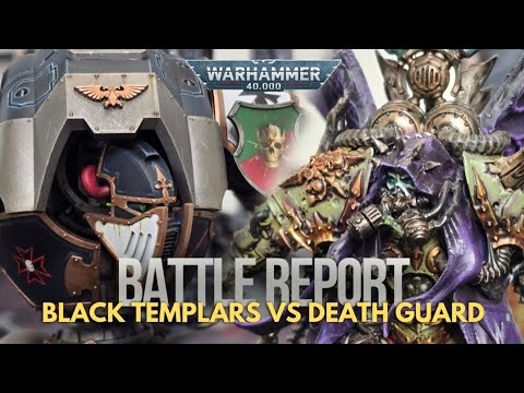 Black templars (new codex) vs death guard 2000 points warhammer 40k battle report 10th edition