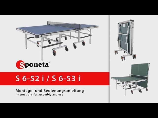 Vidéo teaser pour Sponeta S 6-52 i / S 6-53 i - Montageanleitung Tischtennistisch / Instructions for assembly and use