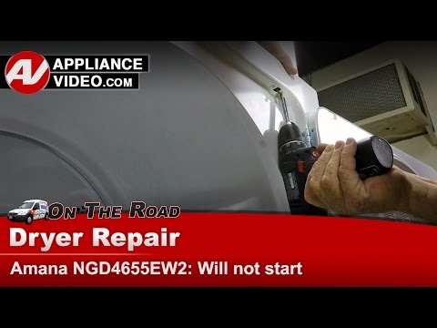 Amana Dryer Repair - Will Not Start or Will Not Shut Off When Door Opened - Door Switch