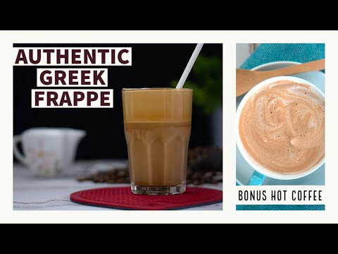 How to make Authentic Greek Frappe | Iced coffee plus bonus Hot coffee