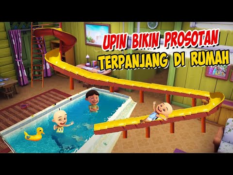 Upin ipin Bikin Prosotan terpanjang Kolam renang di Rumah , ipin senang ! GTA Lucu