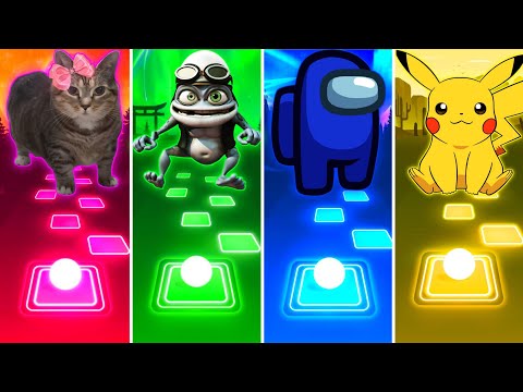 Oiiaoiia Cat vs Crazy Frog vs Among Us vs Pikachu - Tiles Hop