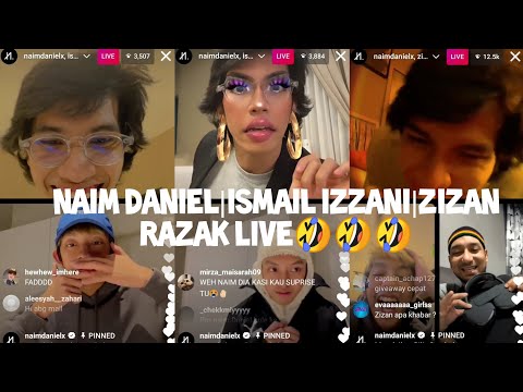 NAIM DANIEL|ISMAIL IZZANI|ZIZAN RAZAK LIVE🤣🤣🤣masak ikan bilis sambal|lagu baru|kawin|politik|covid