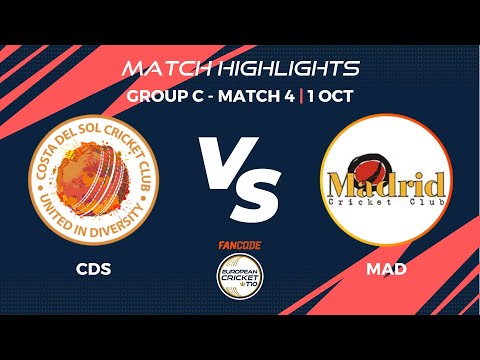 Group C, Match 4 - CDS vs MAD | Highlights | FanCode ECS Spain, 2022 Day 5 | ECT22.078