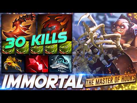 PUDGE 30 KILLS - THE MASTER of HOOKS! - Dota 2 Pro Gameplay [Watch & Learn]