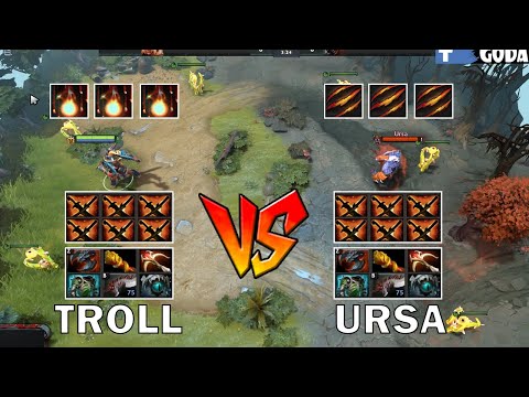 One CLick Troll Warlord vs Ursa - Godadico Dota