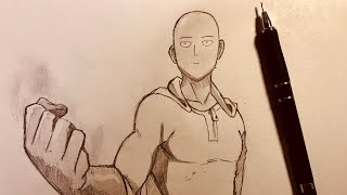 シャーペンで描く【ワンパンマン】サイタマ drawing one paunch man Saitama