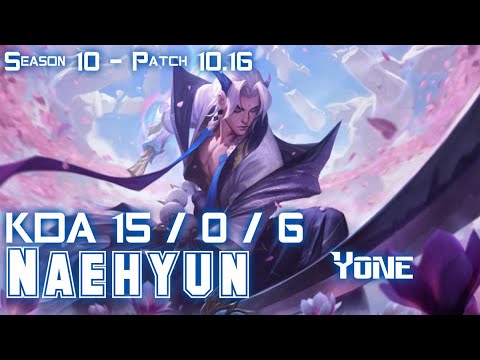 Naehyun YONE vs EKKO Mid - Patch 10.16 KR Ranked