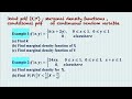 Joint Probability Density Function Problems For Continuous R V Marginal Conditional Probability