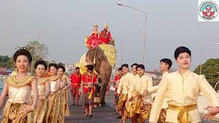 เปิดงานนบพระ-เล่นเพลงฯ2569สุดอลังการขบวนช้าง 18 เชือกยาตราข้ามแม่น้ำปิงสักการะพระบรมธาตุวันมาฆบูชา