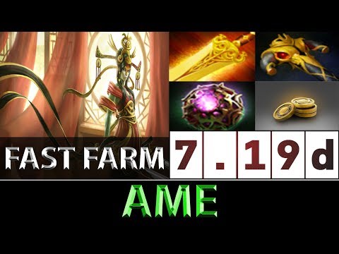 王淳煜 Ame [Naga Siren] Late Fast Farm ► Dota 2 7.19d