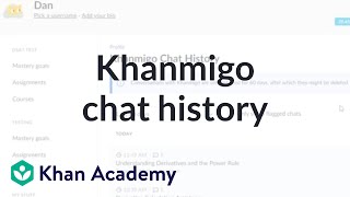 Khanmigo chat history demo | Introducing Khanmigo | Khanmigo for students | Khan Academy