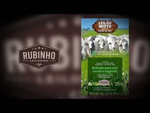 LEILÃO MISTO - SINDICATO RURAL DE SÃO GONÇALO DO ABAETÉ