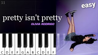 Olivia Rodrigo - pretty isn’t pretty ~ EASY PIANO TUTORIAL