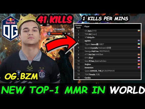 1 KILLS PER MINS - WORLD TOP1 MMR OG.BZM [EMBER SPIRIT] RAMPAGE Dota 2
