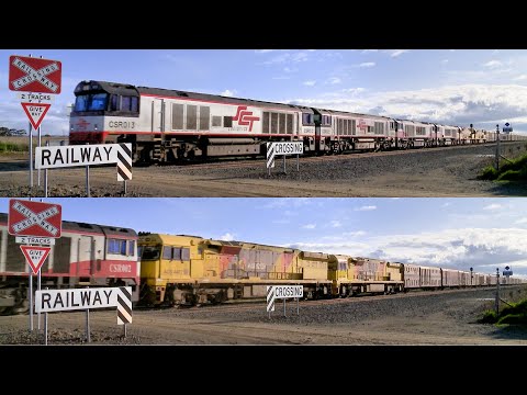 SCT 5PM9 With Aurizon ACB4403 & ACB4404 - Six Diesel Locomotive Lashup (4/9/2022) - PoathTV Trains