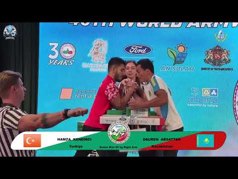 Kendirci Hamza vs Dauren Absattar | Up to 65 kg | XLVI WORLD ARMWRESTLING CHAMPIONSHIP | 2025
