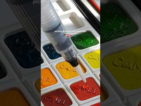 Unboxing cheapest 24 watercolor cakes #ytshorts #art #artist #camel #watercolor#vibrant#unboxing#fyp