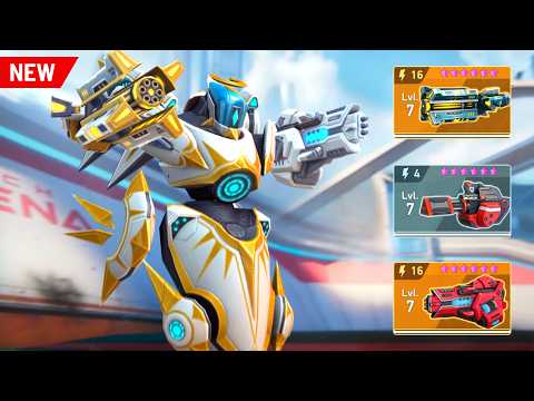 New BLESSED KNIGHT - Deathwalker with Auto Cannon 4, Overdriver 16, Chain Gun 16 - Mech Arena