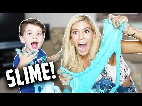 DIY FLUFFY SLIME WITH 3 YEAR OLD! FIRST TIME MAKING SLIME WITH NO BORAX (Day 216) Video