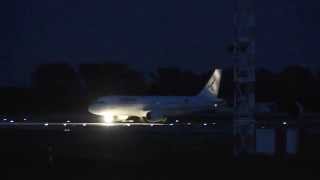 preview picture of video 'Night Shots: Tailwind A320 At Leipzig/Halle Airport (Germany)'