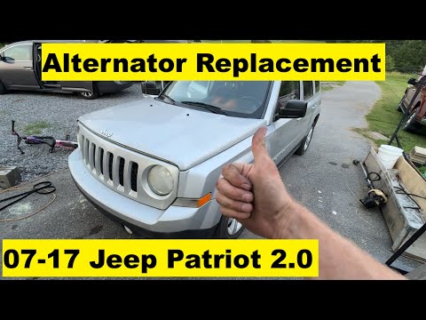 Alternator Replacement Jeep Patriot 2.0 4 cylinder engine 07 08 09 10 11 12 13 14 15 16 17