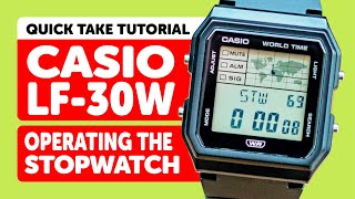 #CASIO LF-30W (3572) - HOW TO operate the STOPWATCH