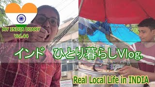 ７０円ランチ｜直火焼きバターナンが最高｜ヒンズー教のお寺で祈願｜street food 40 pupees lunch