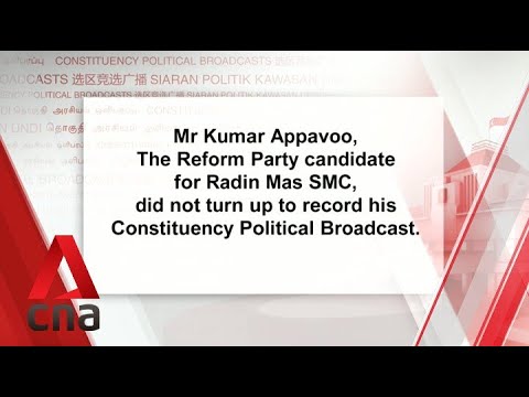 GE2020: RP candidate for Radin Mas SMC absent for Constituency Political Broadcast, Jul 7