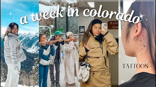 spend a week with me in colorado | FIRST TATTOOS ✈️ ASPEN VLOG
