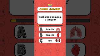 Quiz do corpo humano #quiz #corpohumano #anatomia #aprender #youtubeshorts