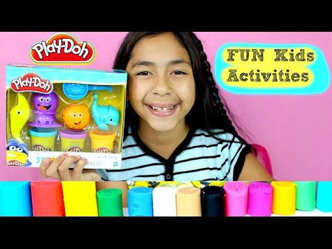 Tuesday Play Doh Ocean Tools Fun Kids Activities | B2cutecupcakes Video