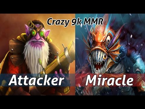 Attacker Sniper vs Miracle Slark Crazy 9k MMR - Dota 2 Epic Moments